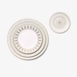 Baccarat Plates|Arcadia Gold & Platinum Dessert Plate, Set of 2