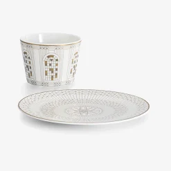 Baccarat Plates|Arcadia Tumbler & Plate Gold & Platinum | United States
