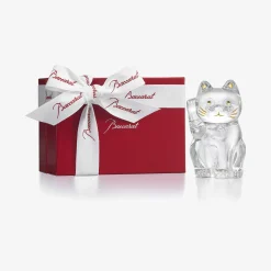 Baccarat Figurines|Cat Maneki Neko Figurine S