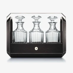 Baccarat Bar Accessories|Octogone Tantalus Black Oak