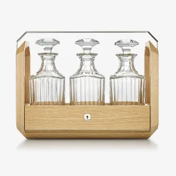 Baccarat Bar Accessories|Octogone Tantalus Natural Oak