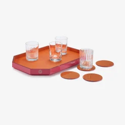 Baccarat Trays & Coasters|Octogone Tray M & Coaster X4 & 4 Elements Tumblers Set | United States