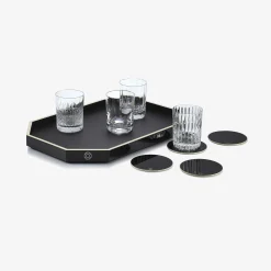 Baccarat Trays & Coasters|Octogone Tray M & Coaster X4 & 4 Elements Tumblers Set | United States