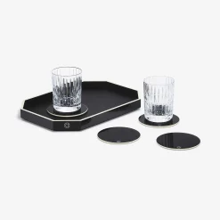 Baccarat Trays & Coasters|Octogone Tray S & Coaster X4 & Harmonie Tumblers | United States