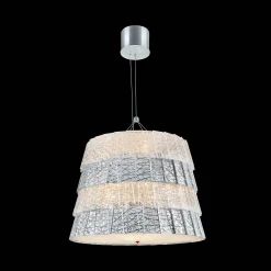 Baccarat Chandeliers|Tuile de Cristal Chandelier Frozen Silver M