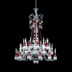 Baccarat Chandeliers|Zénith Chandelier Red (36L)