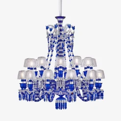 Baccarat Chandeliers|Zénith Faunacrystopolis Chandelier Blue (24L)